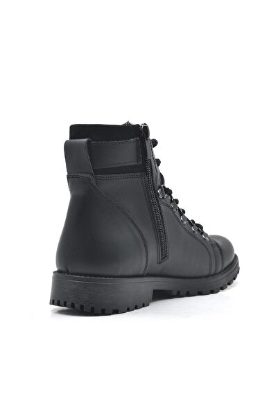 Rakerplus Griffon Genuine Leather Black Zippered Children's Boots