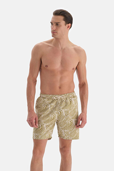 Dagi Μεσαίο σορτς κολύμβησης με πράσινο σχέδιο ζέβρα