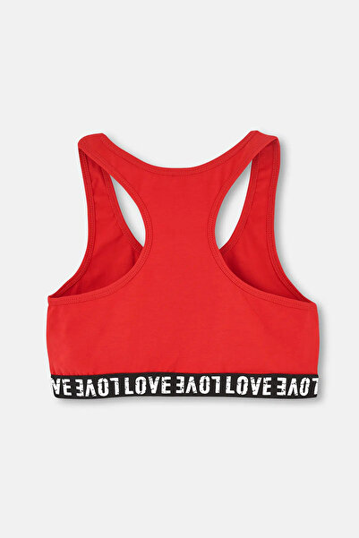 Dagi Kırmızı Love Bantlı Tek Sütyen