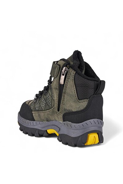 MAGIC SHOES Unisex Çocuk Çırtlı Fermuarlı Haki 0rtopedik Bot