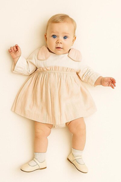 kids republic by meemseen independent Classic Ruffle Long-Sleeve Baby Dress