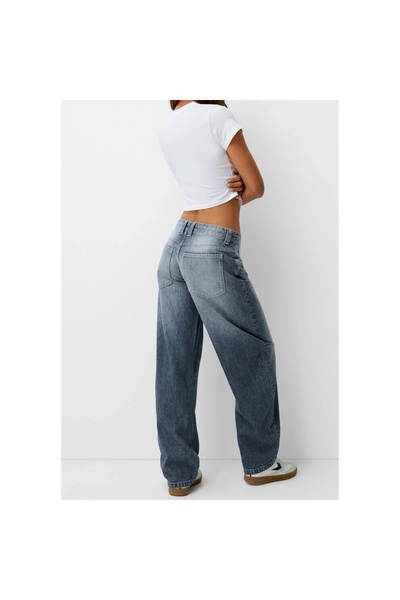 Mokşa Жіночі баггі темно-сині джинси вільного крою