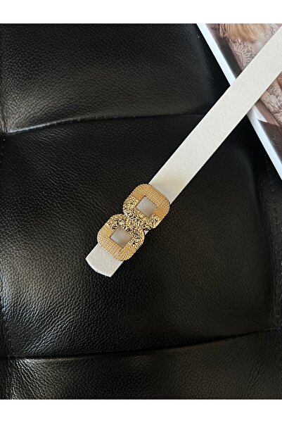 Fiori Curea subțire cu cataramă lungă pentru femei - pentru haină, cămașă și rochie patrulatere