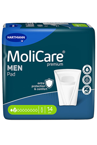 MOLICARE HARTMANN PREMİUM MEN PAD 2 DAMLA ERKEK MESANE PEDİ 14 LÜ*6 PAKET