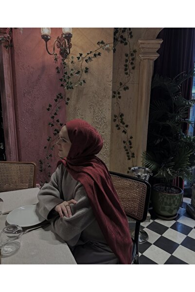 lune LİNEN MONEGRAM BORDO