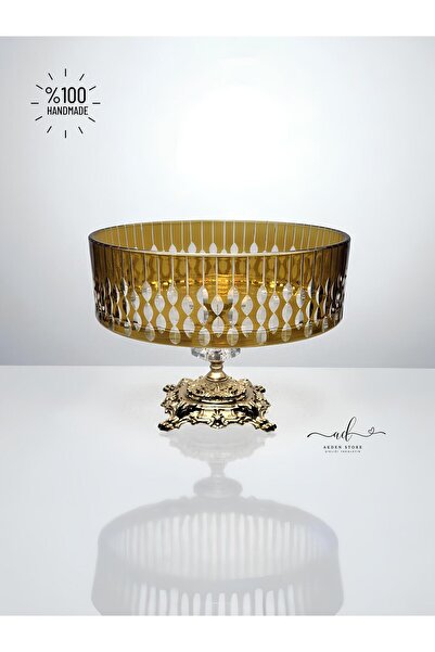 AKDEN STORE Crystal Decor Glass Bowl, Presentation Bowl, Salad Bowl