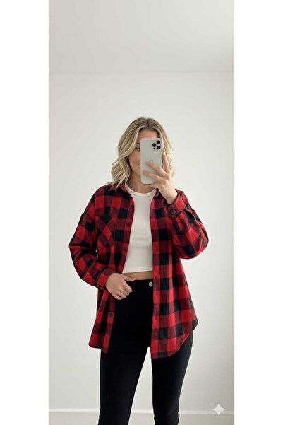 HC Boutique Cashmere Lumberjack Oversize Shirt Jacket