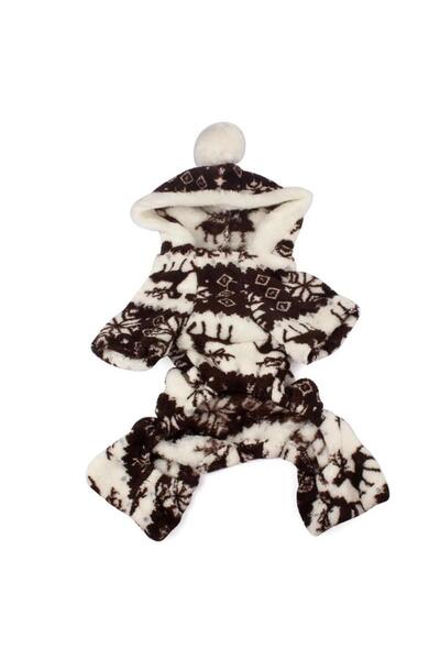 fara marca Geaca pentru catei maro L 29cm lungime