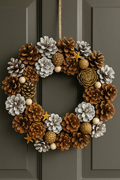 Marrone Starfish Pine Cone Door Ornament Christmas Door Ornament Wreath