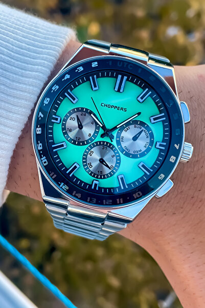 S.POLO Choppers Spor Erkek Kol Saati Yeşil Kadran Gümüş Renk