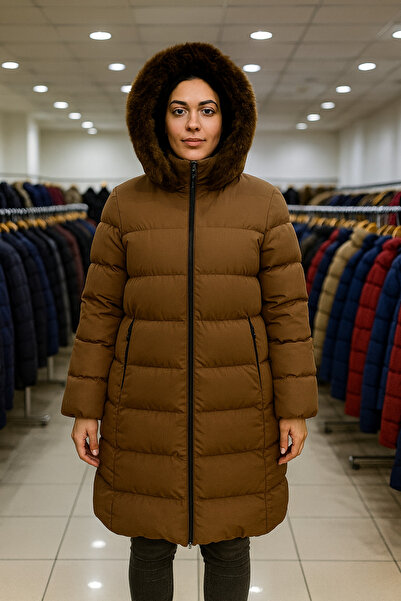 DENİZLİFE سترة نسائية طويلة قابلة للنفخ