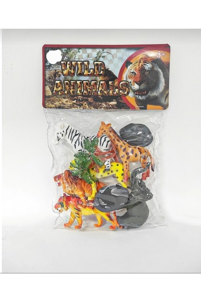 Ailenizin Oyuncakçısı Vahşi Hayvanlar 6'lı Set Fil, Zürafa, Çita, Aslan, Zebr...