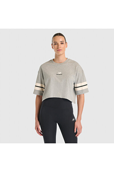 New Balance WNT3516 Gri Kadın Tişört