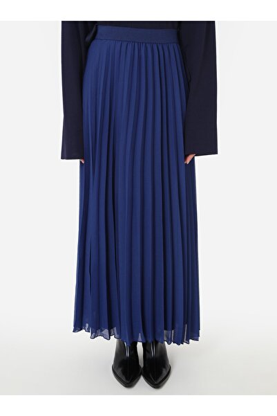 Refka Плісирована шифонова спідниця - Lacivert - Refka