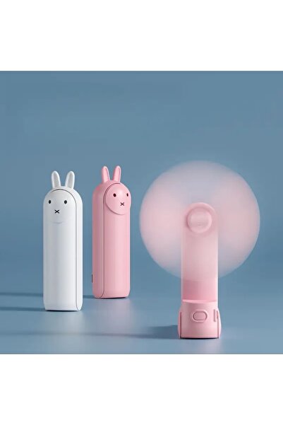 MyBalliStore Katlanabilir El Fanı Taşınabilir USB Girişli (beyaz)