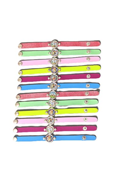 şahane parti Sevimli Paw Patrol Temalı 12 Adet Örgü Bileklik