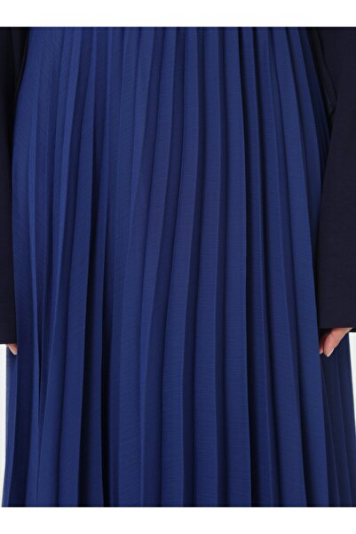 Refka Плісирована шифонова спідниця - Lacivert - Refka