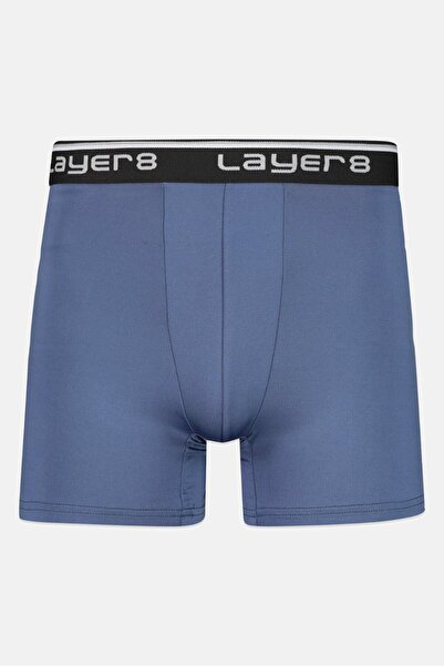 Layer 8 Men 4 Pack Brand Logo Boxer Brief, Multicolor