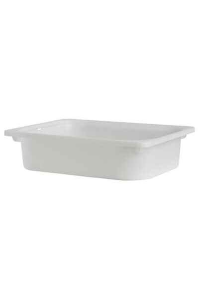 ELS صندوق تخزين تروفاست أبيض، 42x30x10 سم