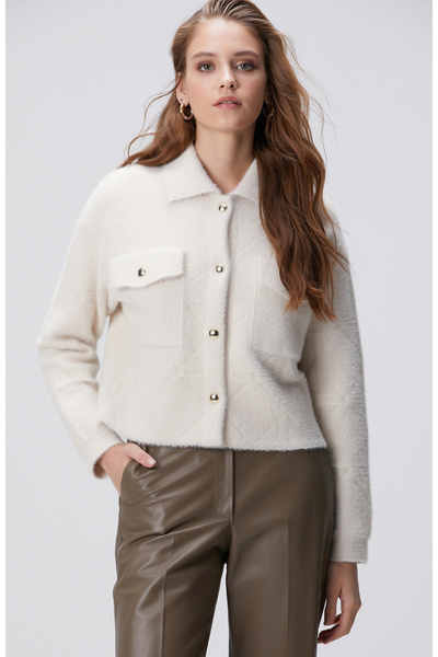 Network Taş Triko Ceket