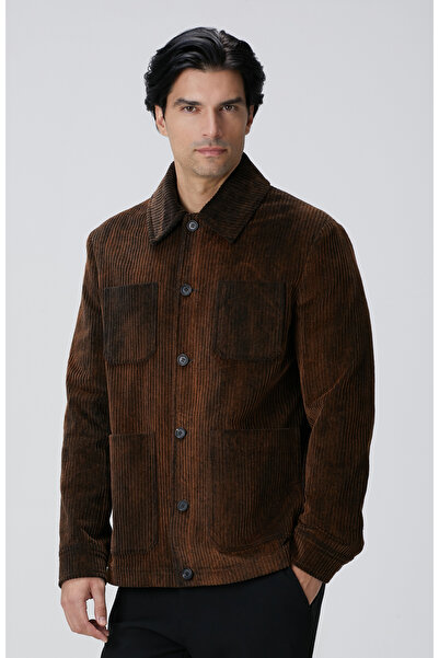 Network Kahverengi Fitilli Coat Ceket