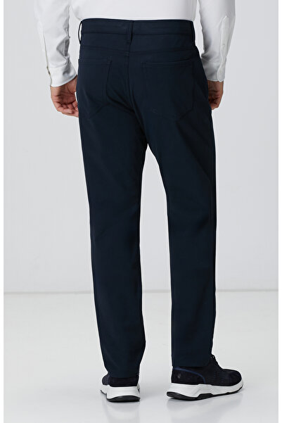 Network Lacivert Casual Pantolon