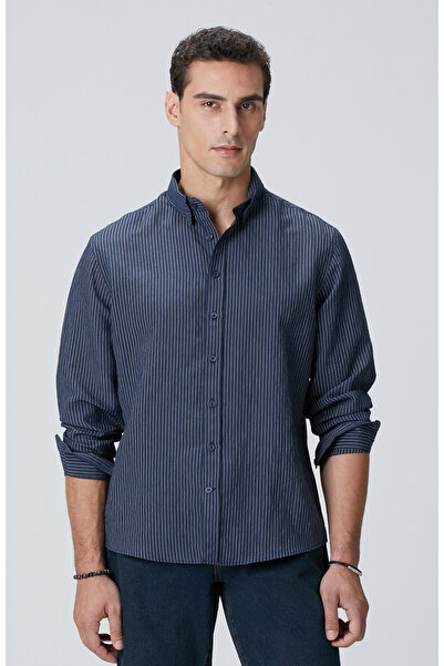 Network Lacivert Gömlek