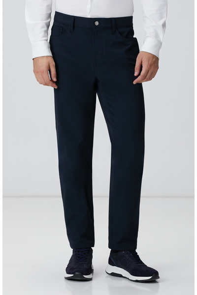 Network Lacivert Casual Pantolon