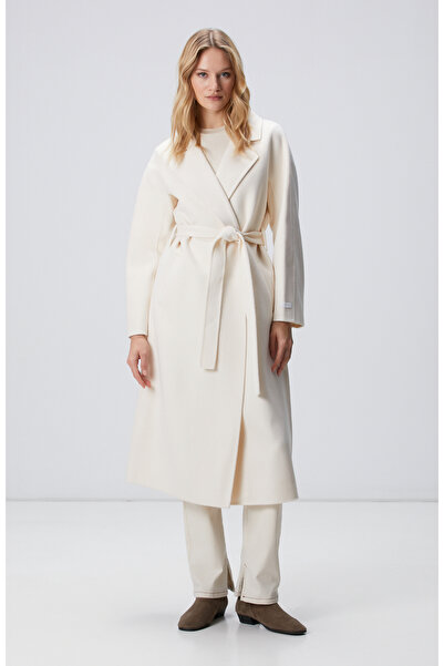 Network Limited Kırık Beyaz Yün Karışımlı Manto