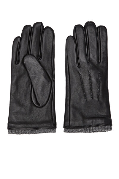 Network Siyah Erkek Deri Eldiven