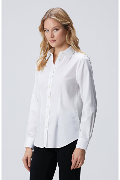 Network Non Iron Beyaz Gömlek