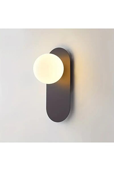 VENON 1 Piece Ellipse Metal Sconce Glop White Glass Wall Lamp Modern for Bedroom-Bedside-Bathroom