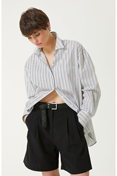 Network Siyah Beyaz Çizgili Gömlek