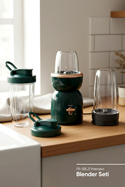 Fressi Öğütücülü Çift Şişeli Smoothie Blender Seti 400W FR-SBL21 İntenssio