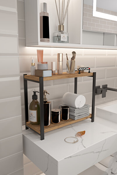 AWOX PORTA 2 Raflı Tezgah Üstü Organizer Baharatlık Raf Çok Amaçlı Raf
