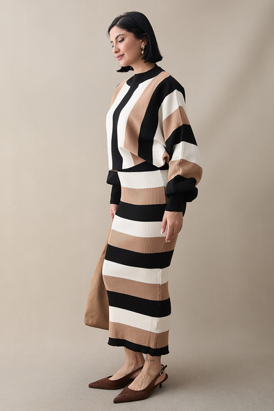 InStyle Комплект трикотаж с прилеп ръкав Camel