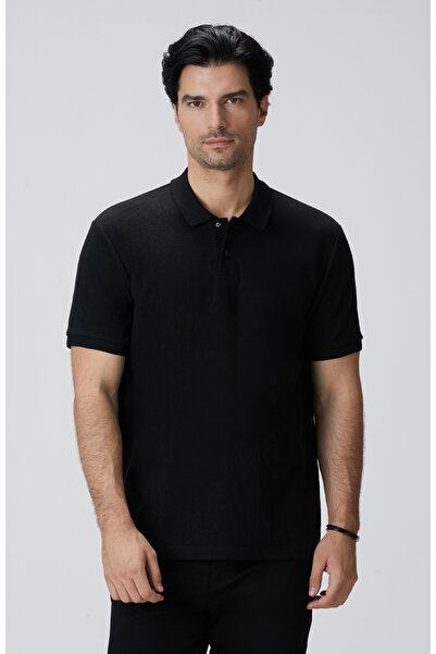 Network Siyah Polo Yaka T-shirt