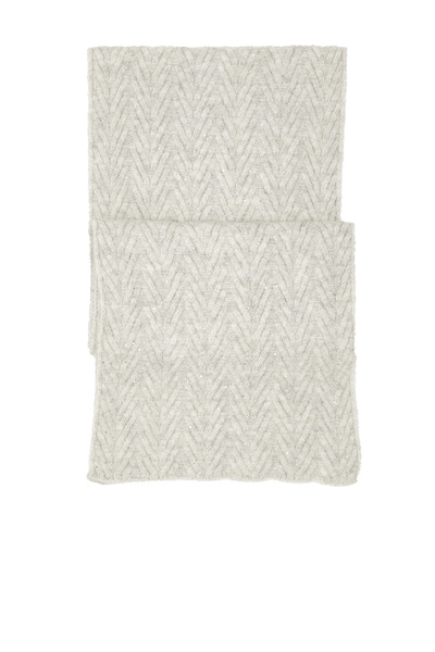 Network Gri Siyah Beyaz Yün Karışımlı Atkı