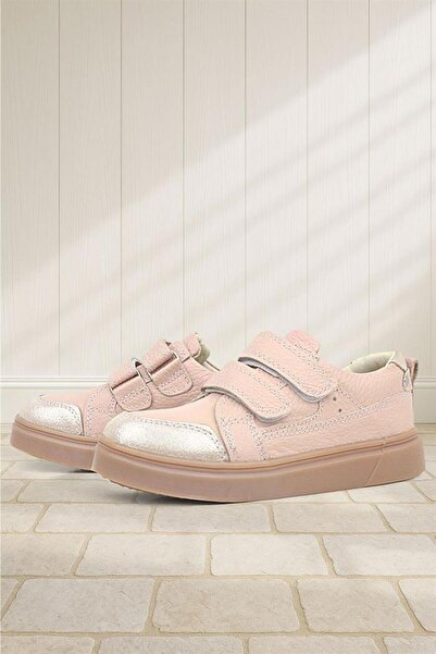 Rakerplus Pantofi pentru fete din piele naturală și cu sclipici cu velcro