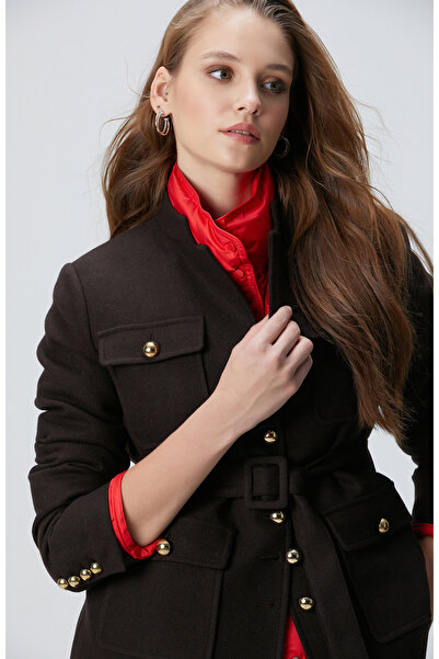 Network Acı Kahve Yün Karışımlı Ceket