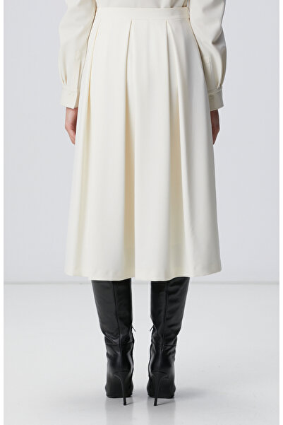 Network Kırık Beyaz Etek