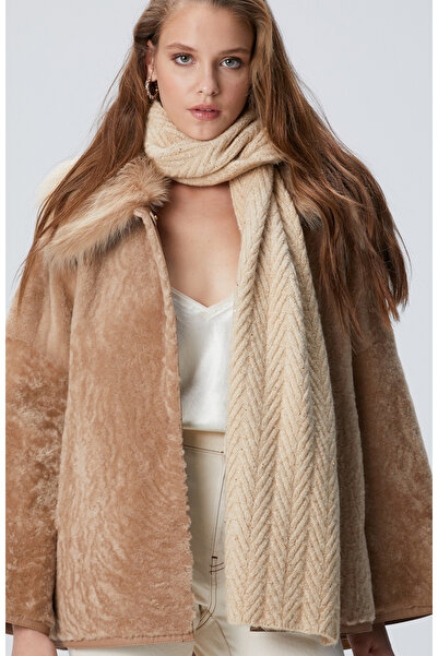 Network Bej Kadın Atkı