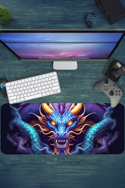 urzuva Azure Dragon Gaming Oyuncu Mouse Pad 80x30 cm 3mm Mousepad