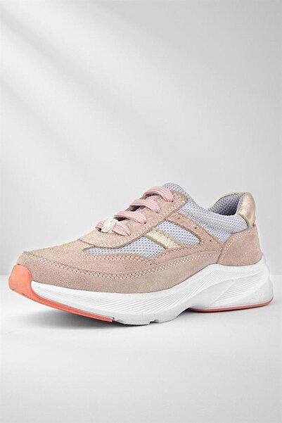 Rakerplus Genuine Leather Anatomical Powder Laced Lightweight Children's Sports Shoes