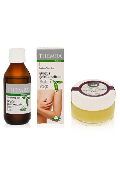 Themra Göğüs Şekillendirici Bitkisel Bakım Seti - Bakım Yağı 100 m l Bakım Kr...