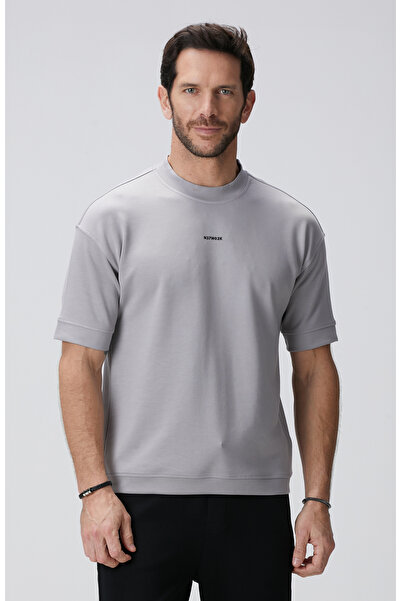 Network Açık Gri Baskılı Sweatshirt