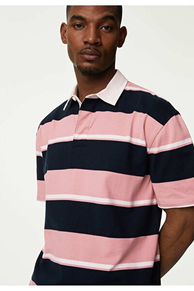 Marks & Spencer Saf Pamuklu Kısa Kollu Polo Yaka T-Shirt