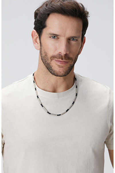 Network Silver Gümüş Rengi Hematit Erkek Kolye