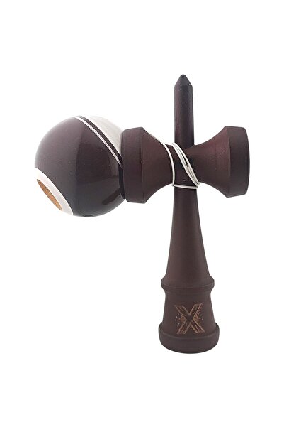 Bibilel Kids Kendama X Original Professional Limited - Wooden, Super Sticky, 18 cm, White/Dark Brown