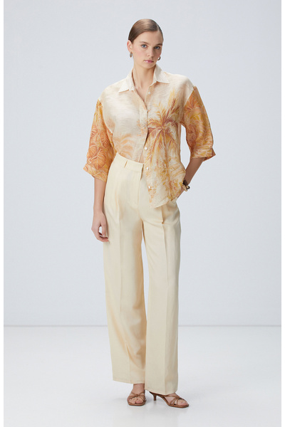 Network Limited Sarı Desenli Gömlek